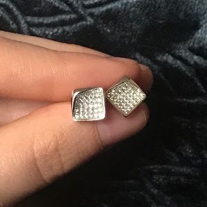 Modern pavè earrings